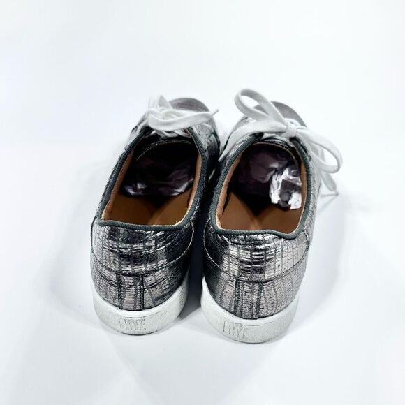 Frye Alexis low lace metallic snake skin sneaker 8 - Picture 3 of 8